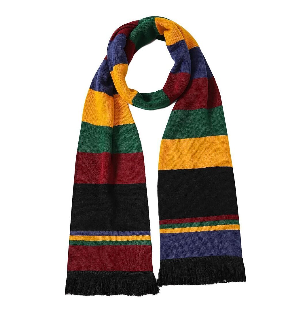 1811 Knit Neck Scarf Magic College Styles Striped Winter Neckerchief Movie
